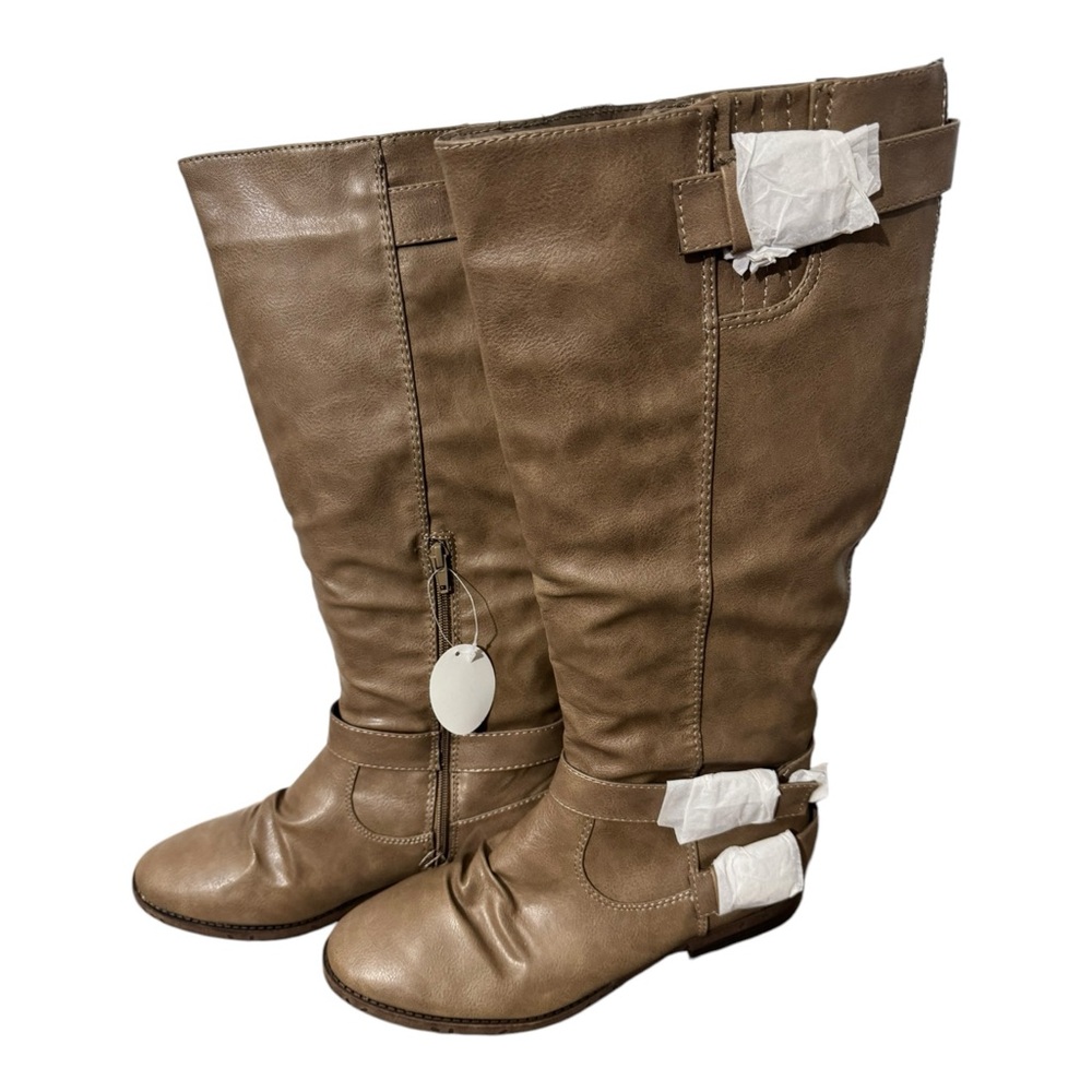 New Women's Rampage Tall Buckle Boots Style Idola Brown Tuape Size 10M